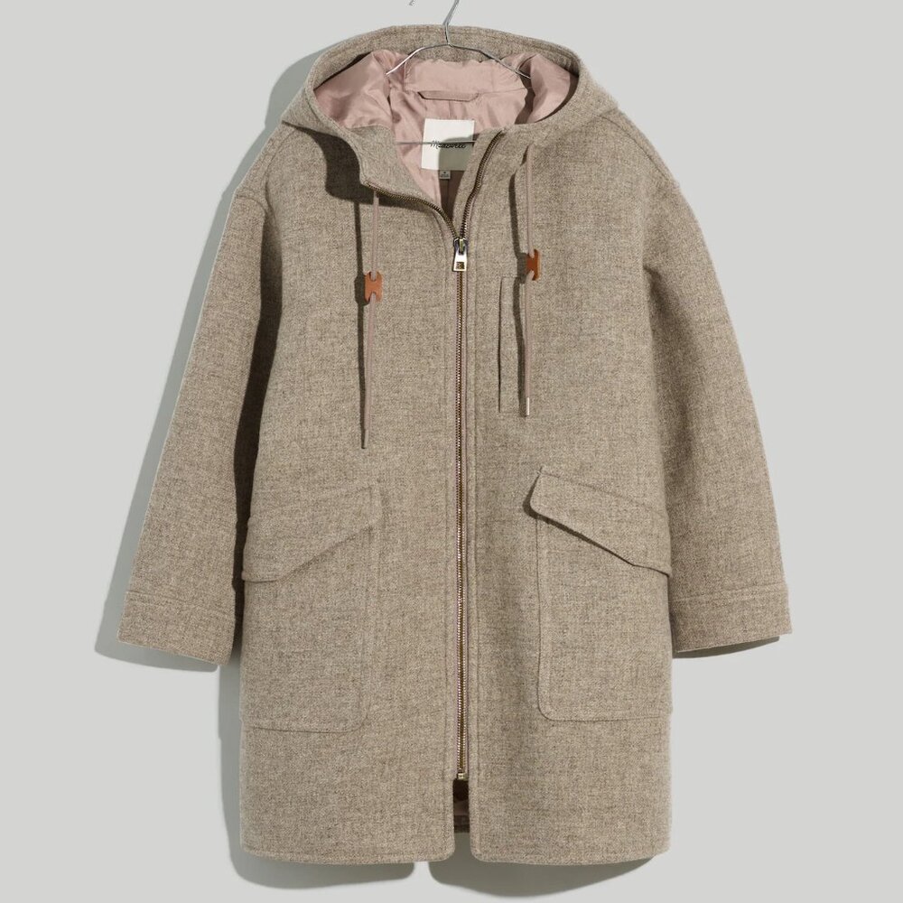 Madewell Lynnford Coat in Insuluxe Fabric in Undyed Shiitake Melange
